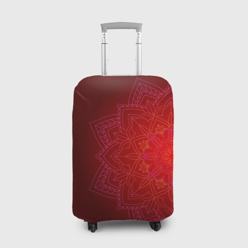 Чехол для чемодана 3D Красная мандала