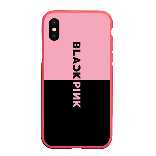 Чехол для iPhone XS Max матовый Blackpink, цвет красный