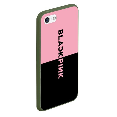 Чехол для iPhone 5/5S матовый Blackpink, цвет темно-зеленый - фото 3