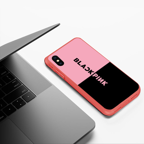 Чехол для iPhone XS Max матовый Blackpink, цвет красный - фото 5