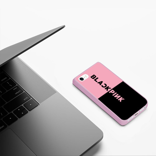 Чехол для iPhone 5/5S матовый Blackpink, цвет розовый - фото 5