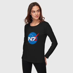 Женский лонгслив хлопок NASA N7 Mass Effect - фото 2