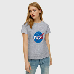 Женская футболка хлопок NASA N7 Mass Effect - фото 2