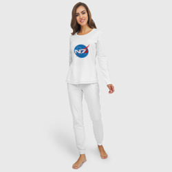 Женская пижама с лонгсливом хлопок NASA N7 Mass Effect - фото 2