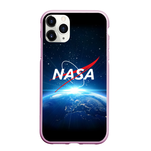 Чехол для iPhone 11 Pro Max матовый с принтом NASA, вид спереди #2
