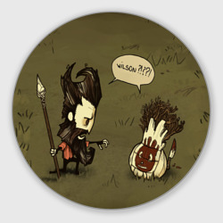 Круглый коврик для мышки Don't starve