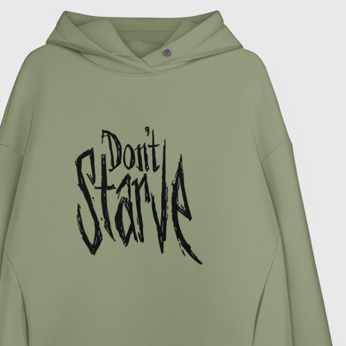 Женское худи Oversize хлопок Don`t starve, цвет авокадо - фото 3