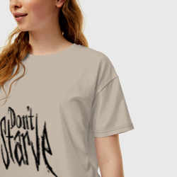 Женская футболка хлопок Oversize Don`t starve - фото 2
