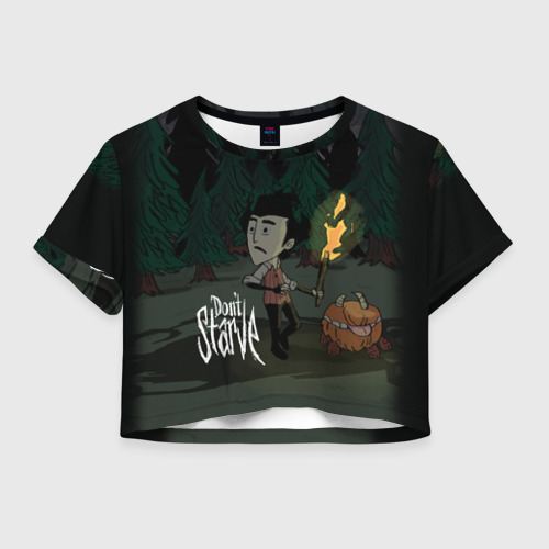 Женская футболка Crop-top 3D Don`t starve, цвет 3D печать