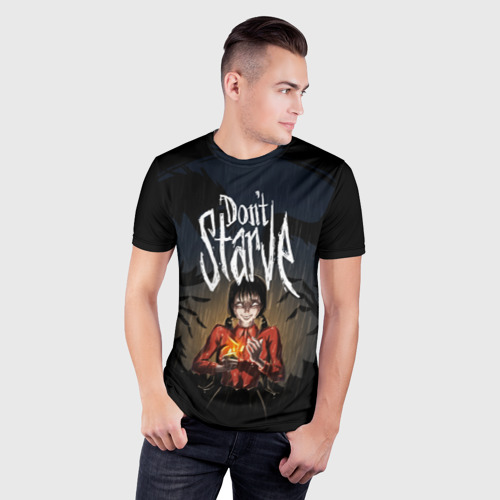 Мужская футболка 3D Slim DON`T STARVE, цвет 3D печать - фото 3