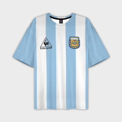 Мужская футболка oversize 3D Марадона Аргентина ретро