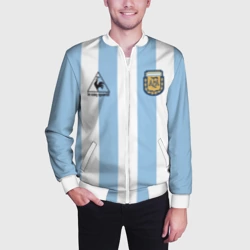 Мужской бомбер 3D Марадона Аргентина ретро - фото 2