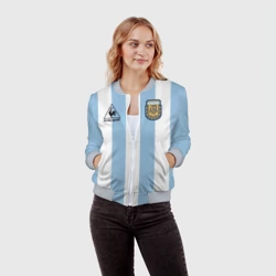 Женский бомбер 3D Марадона Аргентина ретро - фото 2