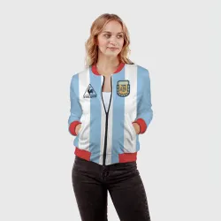 Женский бомбер 3D Марадона Аргентина ретро - фото 2