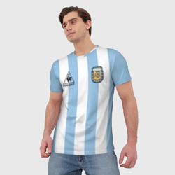 Мужская футболка 3D Марадона Аргентина ретро - фото 2