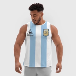 Мужская спортивная майка 3D Марадона Аргентина ретро - фото 2