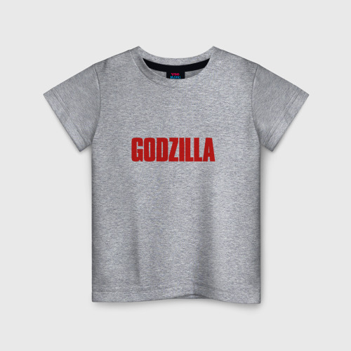 Детская футболка хлопок Godzilla, цвет меланж