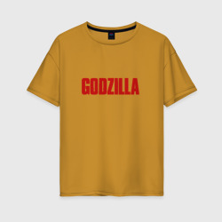 Женская футболка хлопок Oversize Godzilla