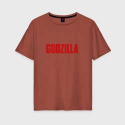 Женская футболка хлопок Oversize Godzilla