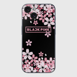 Чехол для iPhone 15 силиконовый с защитой камеры Blackpink