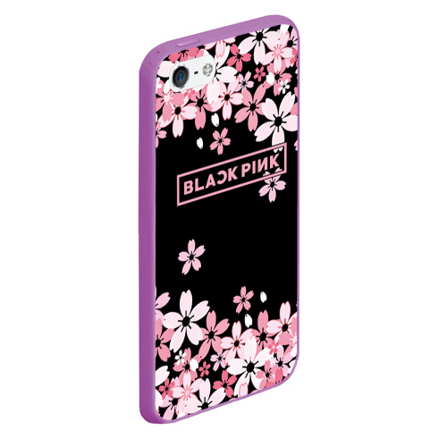 Чехол для iPhone 5/5S матовый Blackpink, цвет фиолетовый - фото 3