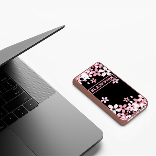 Чехол для iPhone 5/5S матовый Blackpink, цвет коричневый - фото 5