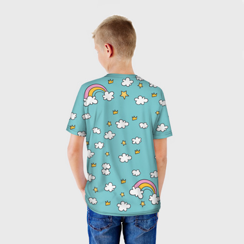 Детская футболка 3D Единорог радуга, цвет 3D печать - фото 4