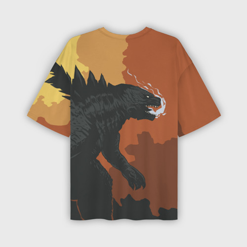 Мужская футболка oversize 3D Godzilla Годзилла, цвет 3D печать - фото 2