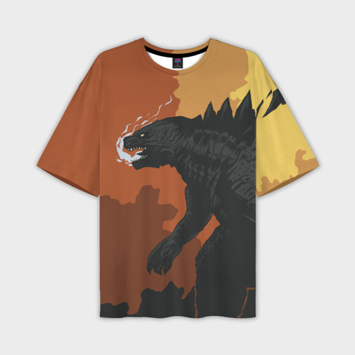 Мужская футболка oversize 3D Godzilla Годзилла, цвет 3D печать