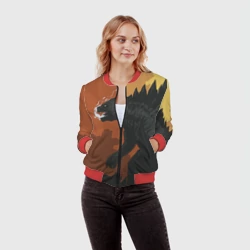 Женский бомбер 3D Godzilla Годзилла - фото 2
