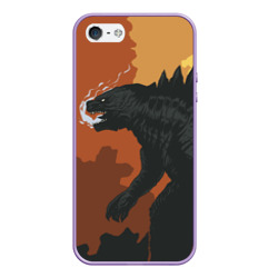 Чехол для iPhone 5/5S матовый Godzilla Годзилла