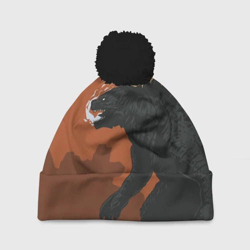 Шапка 3D c помпоном Godzilla Годзилла