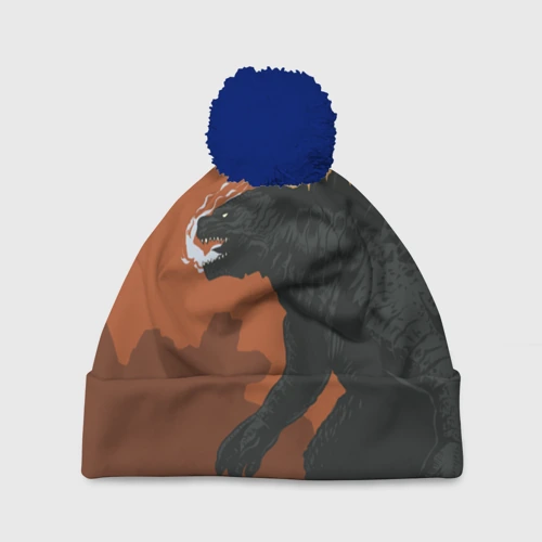 Шапка 3D c помпоном Godzilla Годзилла