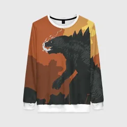 Женский свитшот 3D Godzilla Годзилла