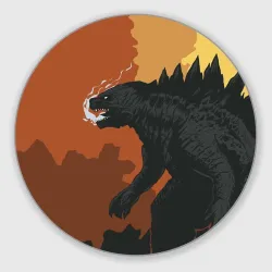 Круглый коврик для мышки Godzilla Годзилла