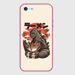Чехол для iPhone 5/5S матовый Godzilla кушает Годзилла