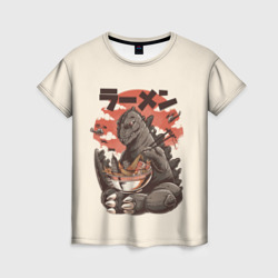 Женская футболка 3D Godzilla кушает Годзилла
