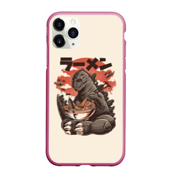 Чехол для iPhone 11 Pro матовый Godzilla кушает Годзилла