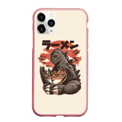 Чехол для iPhone 11 Pro Max матовый Godzilla кушает Годзилла