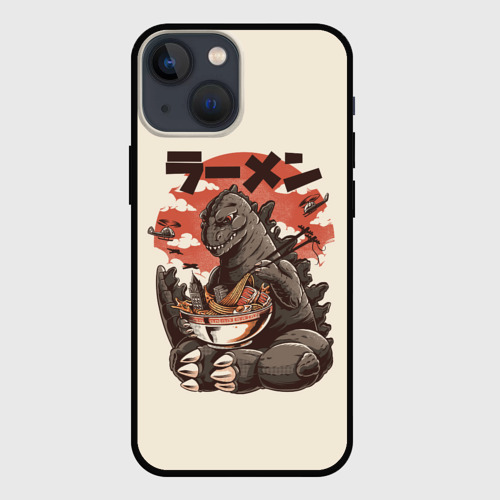 Чехол для iPhone 13 mini Godzilla кушает Годзилла