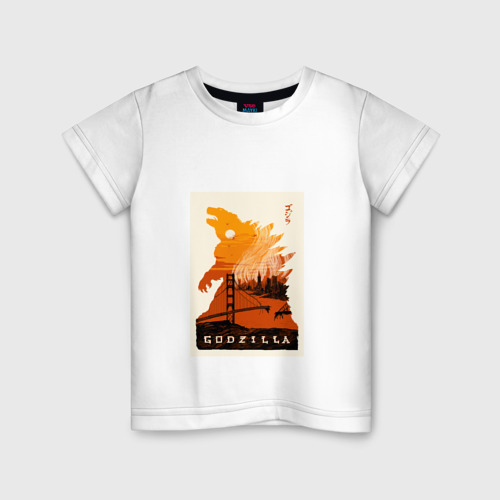 Детская футболка хлопок Godzilla poster