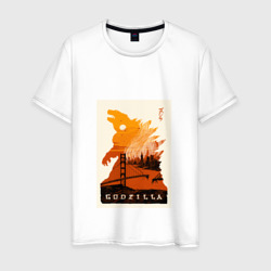 Мужская футболка хлопок Godzilla poster