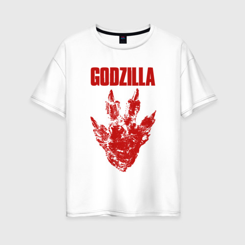 Женская футболка хлопок Oversize GODZILLA