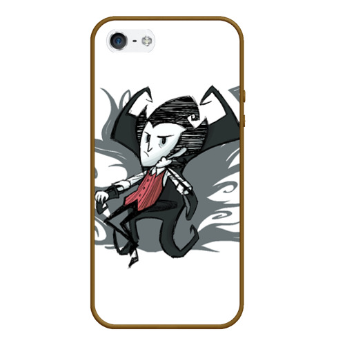 Чехол для iPhone 5/5S матовый Don't starve, цвет коричневый