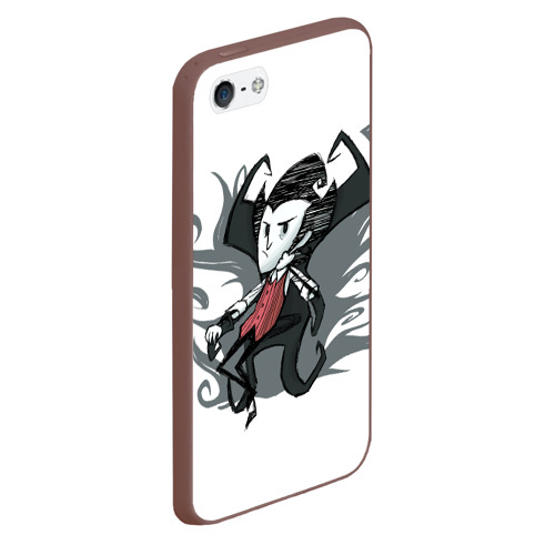 Чехол для iPhone 5/5S матовый Don't starve, цвет коричневый - фото 3