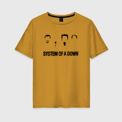 Женская футболка хлопок Oversize System of a Down