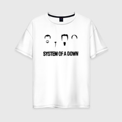 Женская футболка хлопок Oversize System of a Down