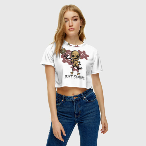 Женская футболка Crop-top 3D Don't starve, цвет 3D печать - фото 3