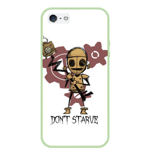 Чехол для iPhone 5/5S матовый Don't starve, цвет салатовый