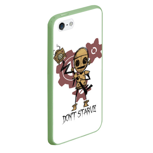 Чехол для iPhone 5/5S матовый Don't starve, цвет салатовый - фото 3